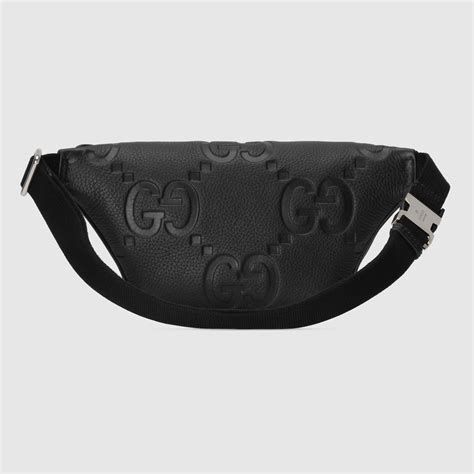 casquette gucci jumbo full black|Medium GG belt bag in grey and black GG leather .